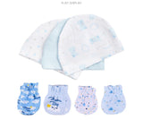 Newborn Baby Hat and Mittens Girl Boy Cap Comfy Infant Hat & Gloves Cotton Toddler Baby Accessorise For 0-6M