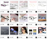 Men Women Students Myopia Sunglasses Metal Half Frame Nearsighted Gray Lens Glasses -0.5 -1 -1.5 -2 -2.5 -3 -3.5 -4 -4.5 -5 -6