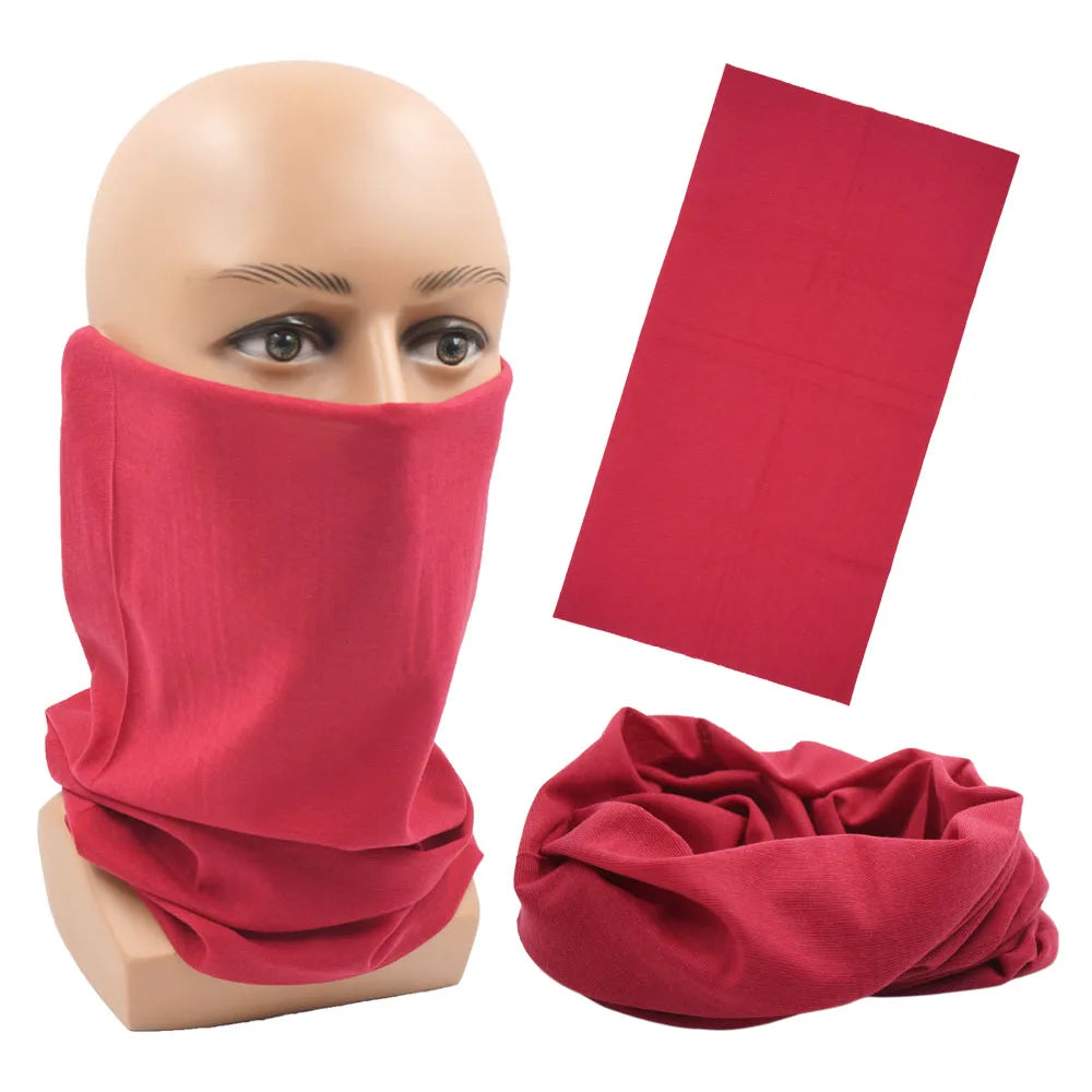 Outdoor Magic Bandana Solid Neon Color Cycling Hiking Scarves Headband Polyester Fashion Neck Cover Fishing Windproof Face Mask