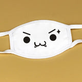 Cotton Kawaii Funny Anime Expression Mouth Face Mask Smile Breathable Masks For Korean Unisex Face Mouth Muffle Mask Accessories