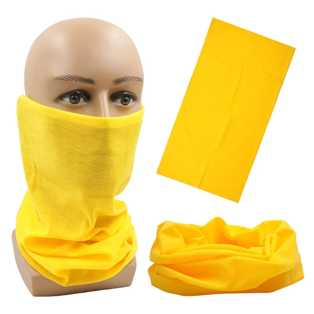 Outdoor Magic Bandana Solid Neon Color Cycling Hiking Scarves Headband Polyester Fashion Neck Cover Fishing Windproof Face Mask