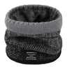 Winter Scarf for Men Fleece Ring Bandana Knitted Warm Solid Scarf Women Neck Warmer Thick Cashmere Hot Handkerchief Ski Mask