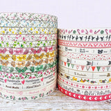 5 Yards 15mm Cotton Ribbon Handmade Flower Pattern Printed Cotton Ribbons For Christmas Wedding Decoration DIY Sewing Fabric