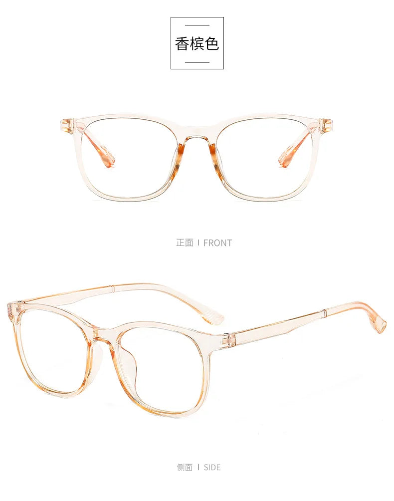 Transparent Computer Glasses Frame Women Men Anti Blue Light square Eyewear Blocking Glasses Optical Spectacle Eyeglass round