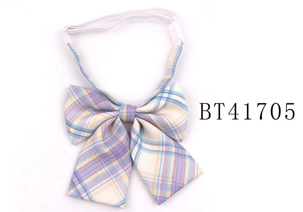 Feminine Plaid Bowtie Casual Bow tie For Women Uniform Collar Butterf Bowknot Adult Check Bow Ties Cravats Girls Bowties
