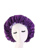 Double-Sided Sleeping Hat Adjustable Nightcap Bathing Hat Girl Sleep Protector Tool