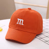 Children's Kid Baseball Cap for Girls Boy Hats Sunscreen Baby Hat Hip Hop M Letter Embroidered Kids Caps 1-6-8-12-15 Years