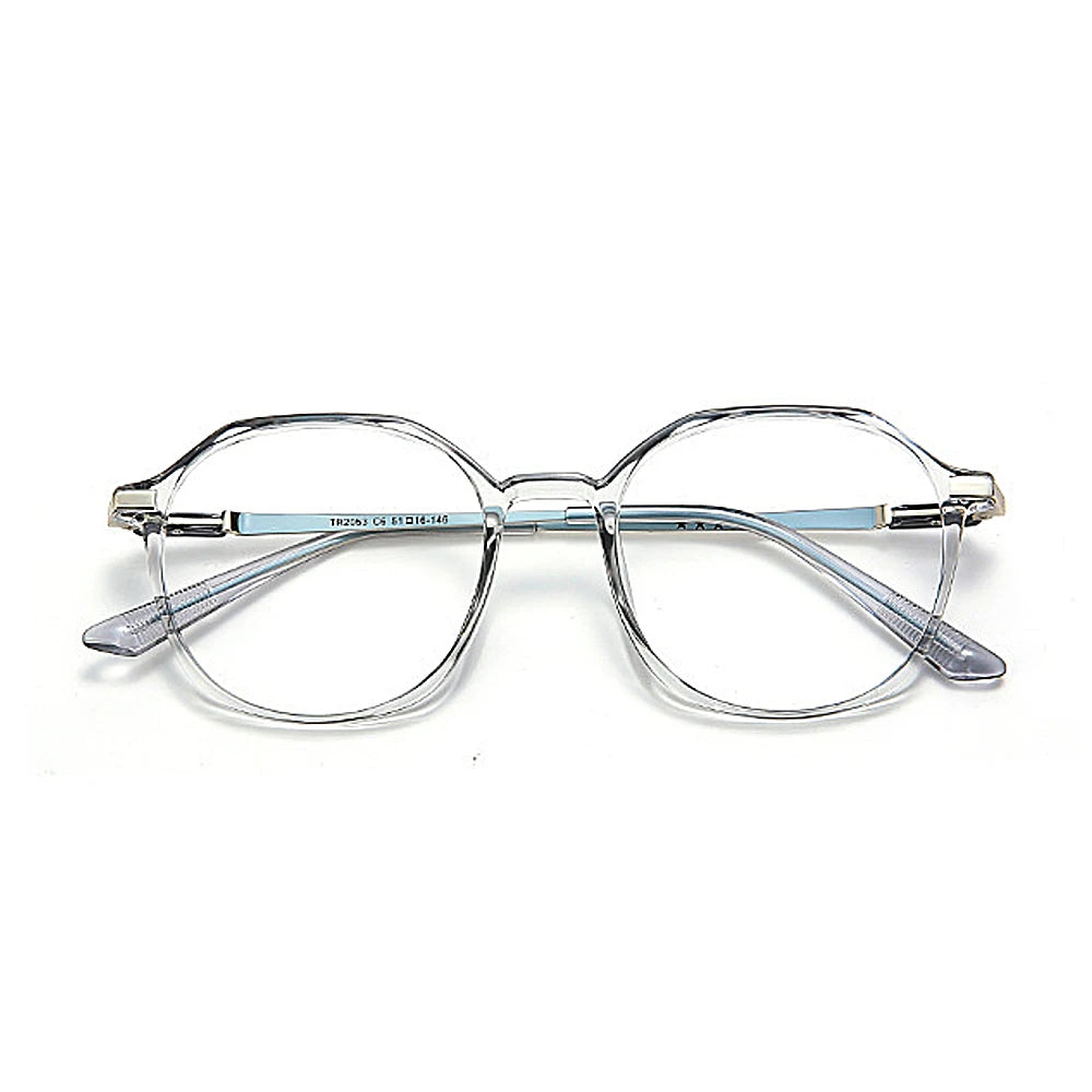 Fashion Women Anti Blue Light Glasses Blue Light Blocking Eyewear Luxury Brand Round Optical Spectacle Frame Computer Glasses