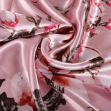 BYSIFA 2020 Pink Ladies Square Scarves Hijabs Printed Fashion Elegant Women Satin Silk Scarf Headscarf Luxury Sweet Neck Scarf