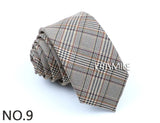 Hot Sale Mens Ties Classic Cotton 6CM Handmade Skinny Neck Ties Slim Plaid Striped Ties For Formal Business Wedding Party Gravat