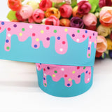 10 Yards 1.5'' (38MM) Cake,Rainbow Printed Grosgrain Ribbons For Hair Bows DIY Handmade Materials Y19082302