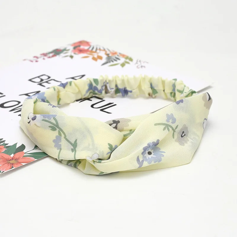 2020 Fashion Bohemian Headband Print Hairbands For Women Girls Vintage Cross Knot Turban Bandanas Headwear Hair Accessories