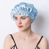 Large 100 Silk Sleeping Cap For Women Hair Bonnets Head Cover Hair Loss Hats Luxury Silk Bonnets Night Hair Wrap Mulberry Silk