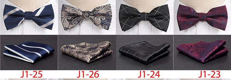 Men Bowtie Cravat Set Fashion Butterfly Party Wedding Ties Girls Business Jacquard Bow Tie Men Bowknot Wholesale Accessories