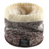 Winter Scarf for Men Fleece Ring Bandana Knitted Warm Solid Scarf Women Neck Warmer Thick Cashmere Hot Handkerchief Ski Mask
