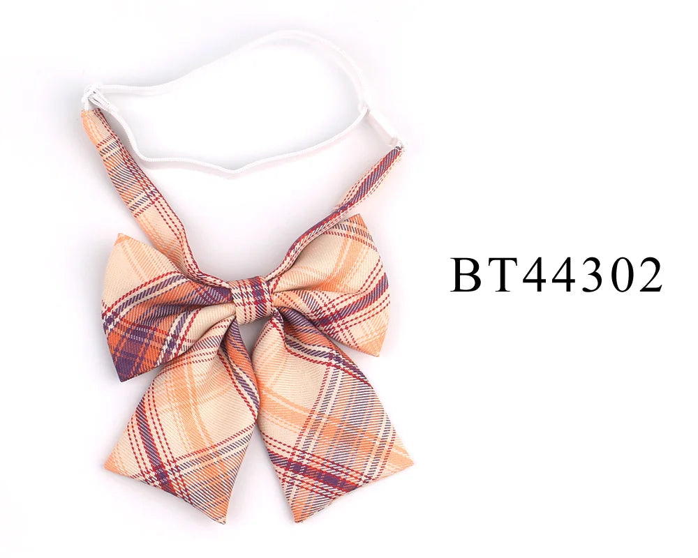 Ladies Plaid Bowtie Casual Bow tie For Women Uniform Collar Butterf Bowknot Adult Check Bow Ties Cravats Cotton Girls Bowties