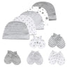Newborn Baby Hat and Mittens Girl Boy Cap Comfy Infant Hat & Gloves Cotton Toddler Baby Accessorise For 0-6M