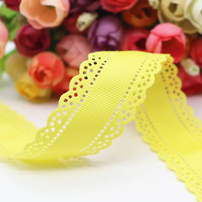 5 Yards/lot 30mm Grosgrain Ribbons For Cake Hollow Flowers Cloth Tape Lace Diy Handmade Hair Accessories Ribbons 15070458