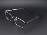 Pure Titanium Glasses Frame Men Titanium Alloy Prescription Eyeglasses Silver Super Light Spectacles Optical Glasses Frame