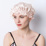 Large 100 Silk Sleeping Cap For Women Hair Bonnets Head Cover Hair Loss Hats Luxury Silk Bonnets Night Hair Wrap Mulberry Silk