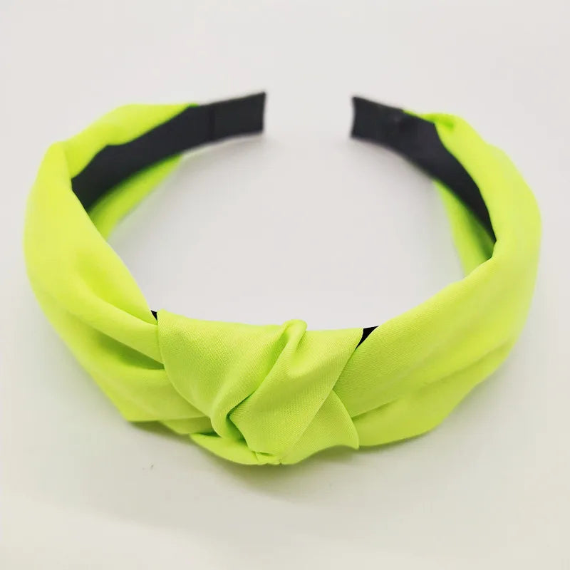 Fashion Top Knot Satin Headbands Wide Fabric Makeup Hairbands for Women Girls Ladies Washing Hair Hoops Bezel Hair Accessories