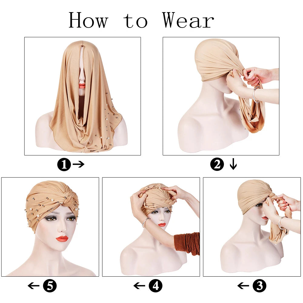 muslim women suede inner hijab caps female head wrap scarves turbante mujer india africain hat turban femme musulman