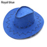 Western Cowboy Hat for Men Women Kids Fedora Outdoor Wide Brim Faux Leather Summer Wide Brim Beach Travel Cap Black White Pink
