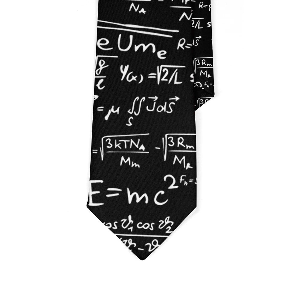 Creative Design Mathematical Symbol Men's Tie Funny Animal Peacock Print Polyester Business Casual Tie Party Shirt Accessories