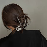 Ruoshui Woman Trendy Silver Pin Hair Claws Women Hair Clips Fashion Hairpins Women Hair Accessories Hairgrip Barrettes Headwear