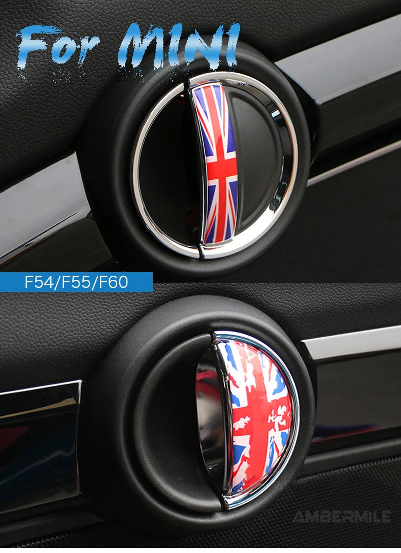AMBERMILE 4pcs for Mini Cooper F55 F54 F60 Countryman Accessories Car Interior Front Rear Door Handle Sticker Covers Decoration