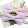 Mens Super Soft Downy Suede Parent-Child Bowtie Set Macarons Solid Color Classic Design Cute Butterfly Red Green Blue Pink Tie