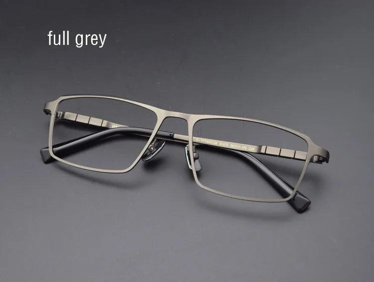 Pure Titanium Glasses Frame Men Titanium Alloy Prescription Eyeglasses Silver Super Light Spectacles Optical Glasses Frame