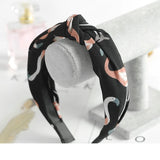 Women Elegant Top Knot Headband Print Dot Hairbands Girls Striped Plaid Flower Hair Hoop Fashion Hair Accessories FG0320