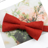 Mens Super Soft Downy Suede Parent-Child Bowtie Set Macarons Solid Color Classic Design Cute Butterfly Red Green Blue Pink Tie