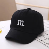 Children's Kid Baseball Cap for Girls Boy Hats Sunscreen Baby Hat Hip Hop M Letter Embroidered Kids Caps 1-6-8-12-15 Years