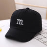 Children's Kid Baseball Cap for Girls Boy Hats Sunscreen Baby Hat Hip Hop M Letter Embroidered Kids Caps 1-6-8-12-15 Years