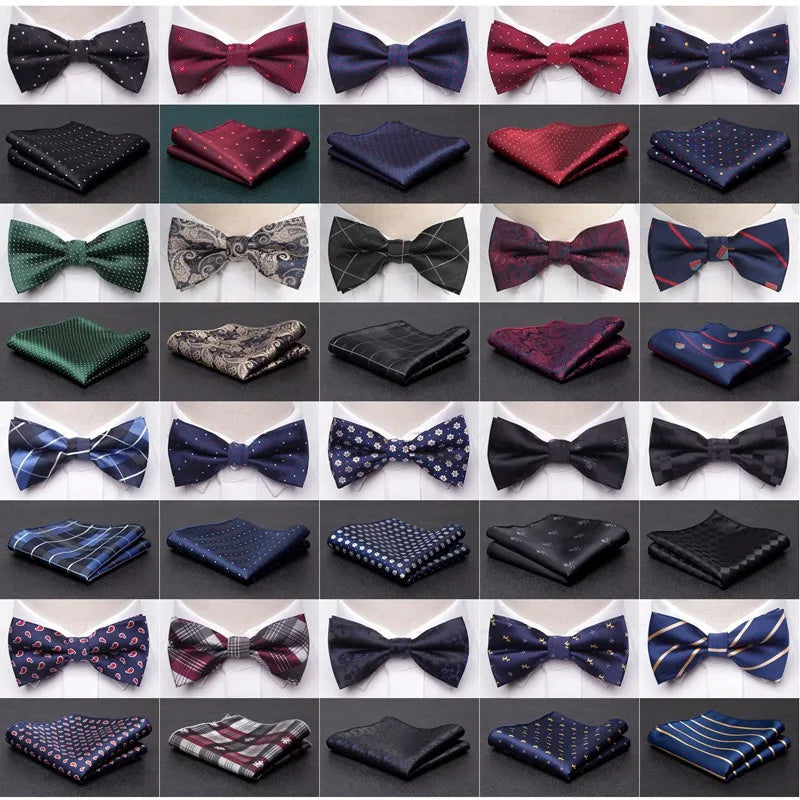 Men Bowtie Cravat Set Fashion Butterfly Party Wedding Ties Girls Business Jacquard Bow Tie Men Bowknot Wholesale Accessories