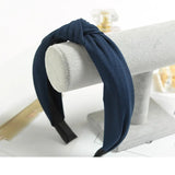 Women Elegant Top Knot Headband Print Dot Hairbands Girls Striped Plaid Flower Hair Hoop Fashion Hair Accessories FG0320