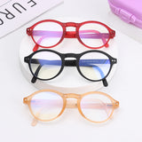 Fashion Design Blue Light Blocking Reading Glasses Men Women Folding Round Frame  Presbyopic Eyeglasses with Case  +1.0~4.0