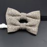 Brand New Wool Bowtie Woven Plaid Stripped Formal Bow Tie Brown Grey Butterfly Mens Wedding Party Dress Shirt Suit Accessories