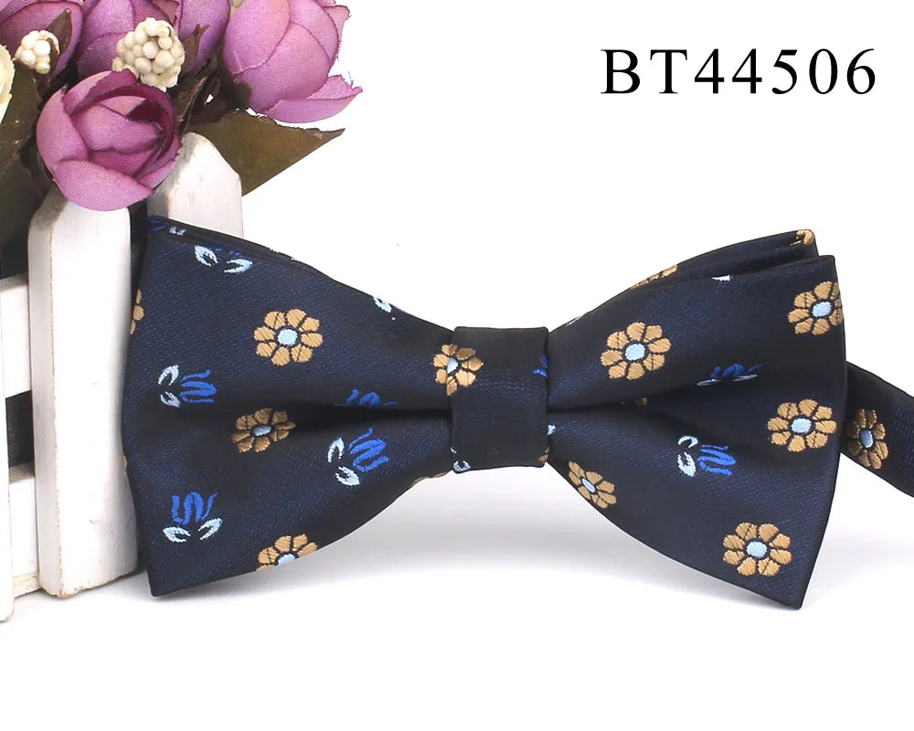 New Floral Men Bow Tie Claret Classic Bowtie For Men Flower Bow Ties For Business Wedding Butterfly Cravats Adult Suits Bowties