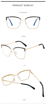 Blue Light Blocking Glasses Frame New Eyewear Prescription Female Eyeglasses Optical Women Spectacles UV400 Anti-Reflective