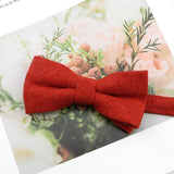 Mens Super Soft Downy Suede Parent-Child Bowtie Set Macarons Solid Color Classic Design Cute Butterfly Red Green Blue Pink Tie