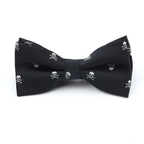 Skull Ties For Men New Casual Slim Classic Polyester Neckties Fashion Man Tie for Wedding Halloween Party Male tie Neckwear