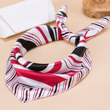 Fashion Square Women Girl Elegant Flight Attendants Hotel Waiter Business Imitate Silk Scarf printing Korean style Gift 50*50cm