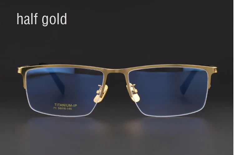 Pure Titanium Glasses Frame Men Titanium Alloy Prescription Eyeglasses Silver Super Light Spectacles Optical Glasses Frame