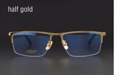Pure Titanium Glasses Frame Men Titanium Alloy Prescription Eyeglasses Silver Super Light Spectacles Optical Glasses Frame