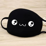 Korean Funny Expression Smile Creative Mouth Face Mask For Mouth Black Kpop Unisex Kawaii Face Mouth Muffle Mask Cotton Fashion