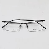 Men's business glasses frame half frame Square frame ultra light comfortable titanium alloy optical prescription Eyeglasses