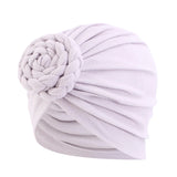 New Women cotton top knotted turban hat bonnet Hijab chemo cap headbands Female Muslim Hat Head Cover Night Cap Hair Accessories
